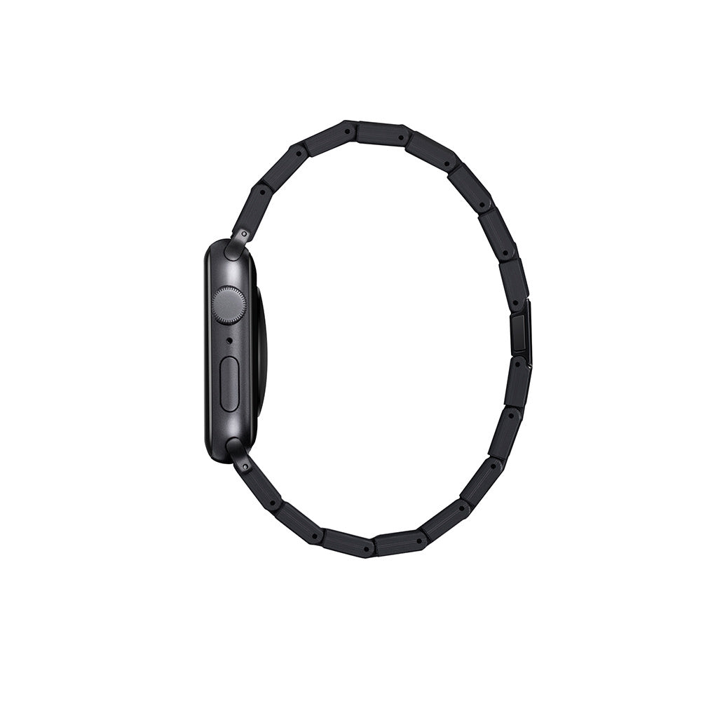 Watch Serisi Uyumlu Karbon Fiber Pitaka Retro Serisi Black-Grey Twill Universal Kordon