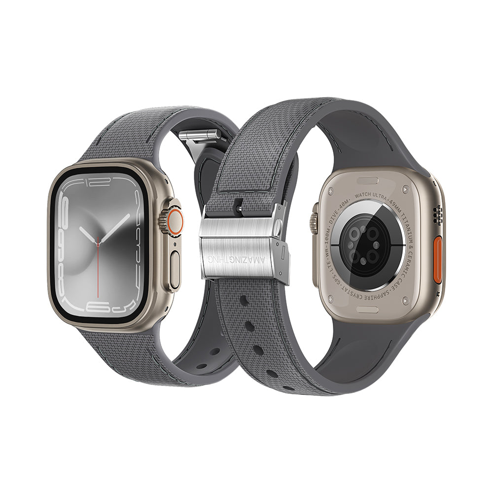 Watch Ultra 49mm Amazingthing Titan Swift Deri Dokulu Silikon Kordon