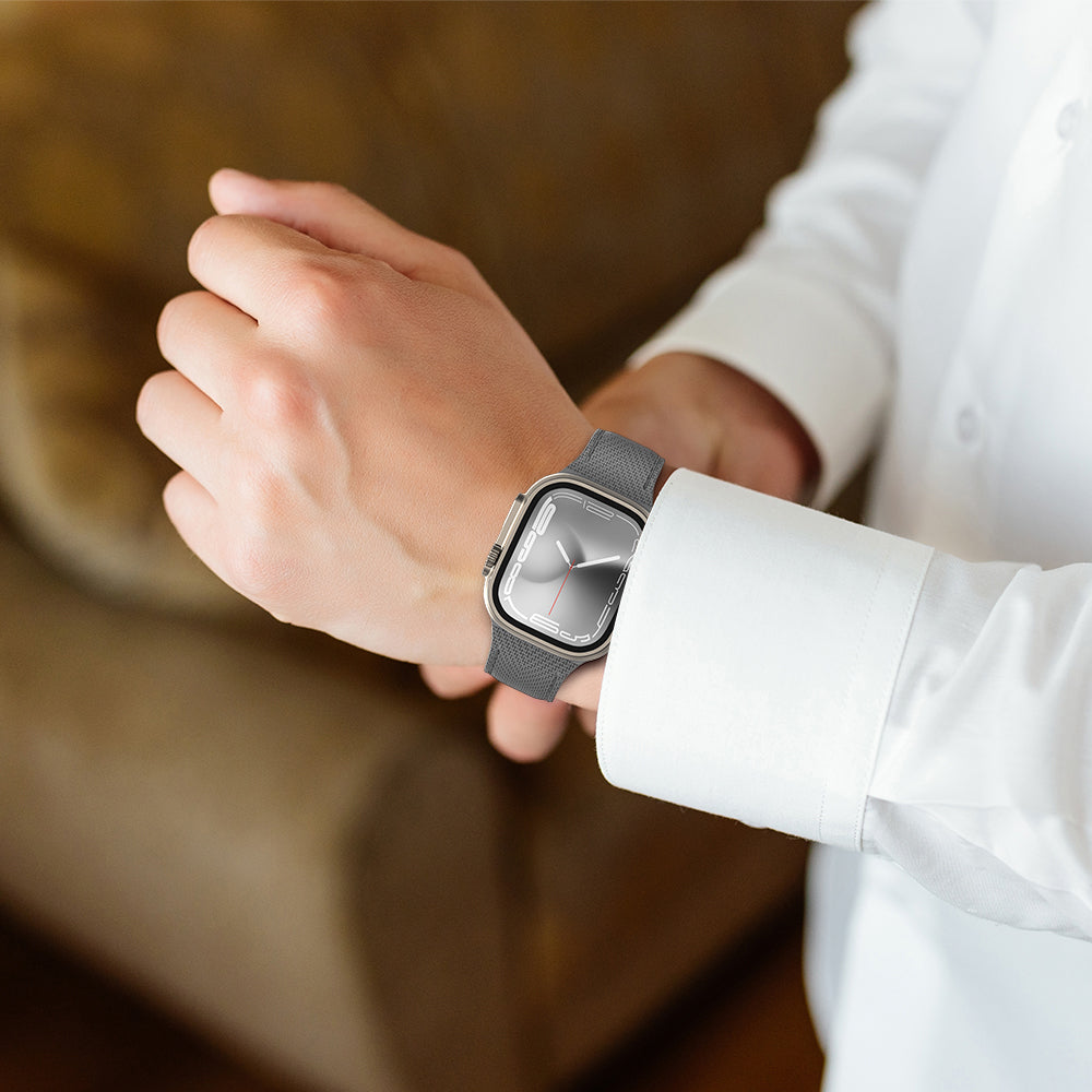 Watch Ultra 49mm Amazingthing Titan Swift Deri Dokulu Silikon Kordon