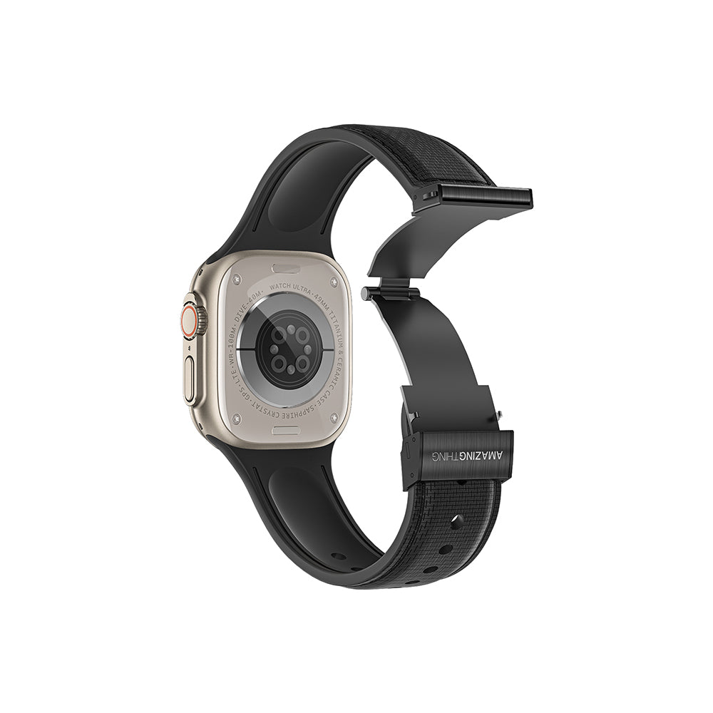 Watch Ultra 49mm Amazingthing Titan Swift Deri Dokulu Silikon Kordon