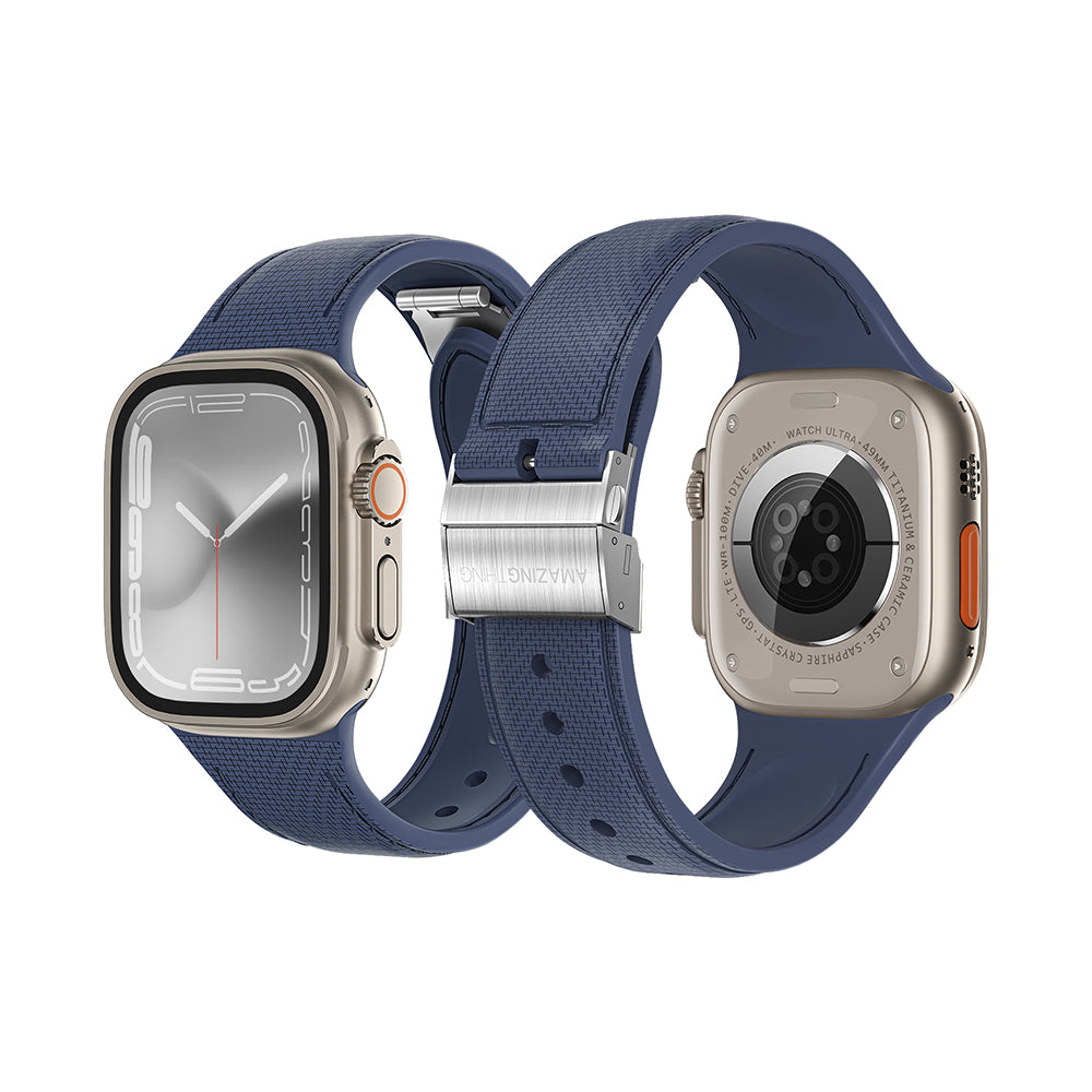 Watch Ultra 49mm Amazingthing Titan Swift Deri Dokulu Silikon Kordon