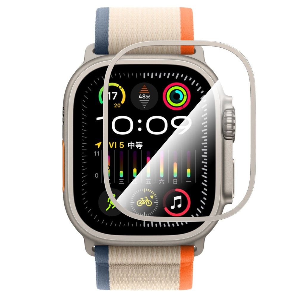 Watch Ultra 49mm CaseWorld Alloy Serisi Safir Akıllı Saat Temperli Cam Ekran Koruyucu