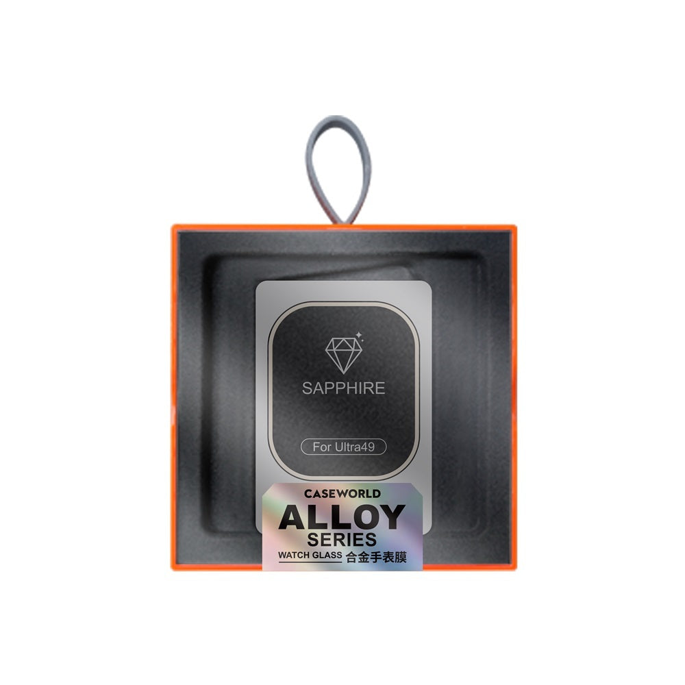 Watch Ultra 49mm CaseWorld Alloy Serisi Safir Akıllı Saat Temperli Cam Ekran Koruyucu