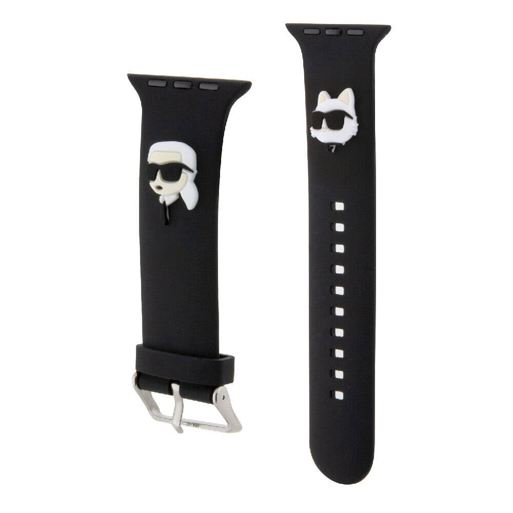 Watch Ultra 49mm Karl Lagerfeld Orijinal Lisanslı İkonik Karl & Choupette Logolu Silikon Kordon