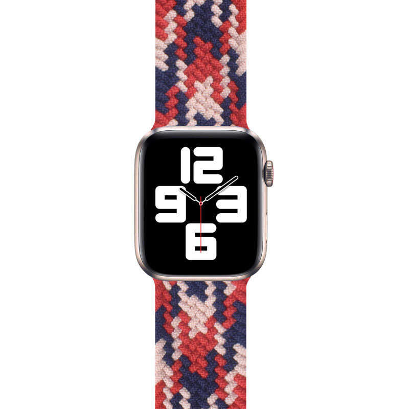 Watch Ultra 49mm Kordon Wiwu Braided Solo Loop Contrast Color Large Strap Kayış