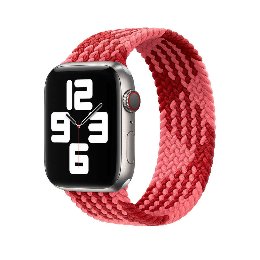 Watch Ultra 49mm Kordon Wiwu Braided Solo Loop Contrast Color Medium Strap Kayış