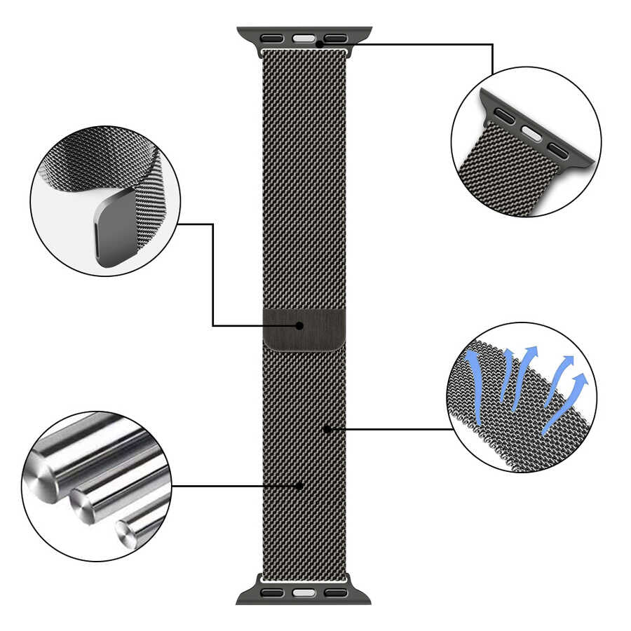 Watch Ultra 49mm Kordon Wiwu Minalo Metal Strap Kayış