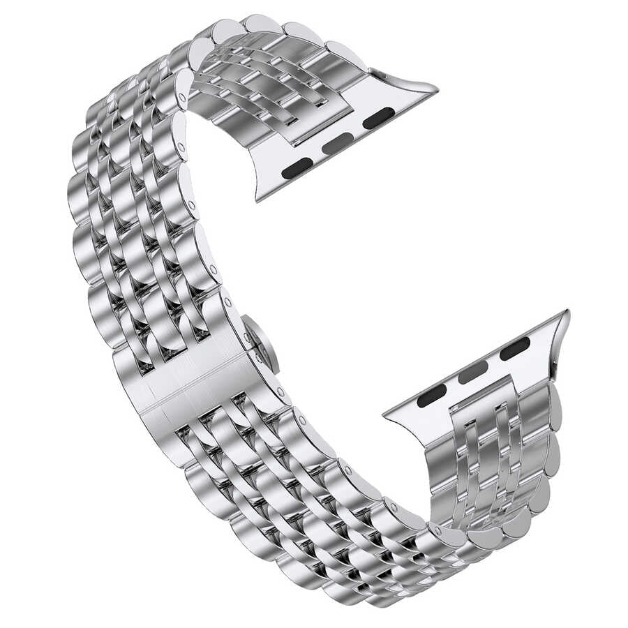 Watch Ultra 49mm Kordon Wiwu Seven Beads Steel Belt Metal Strap Kayış