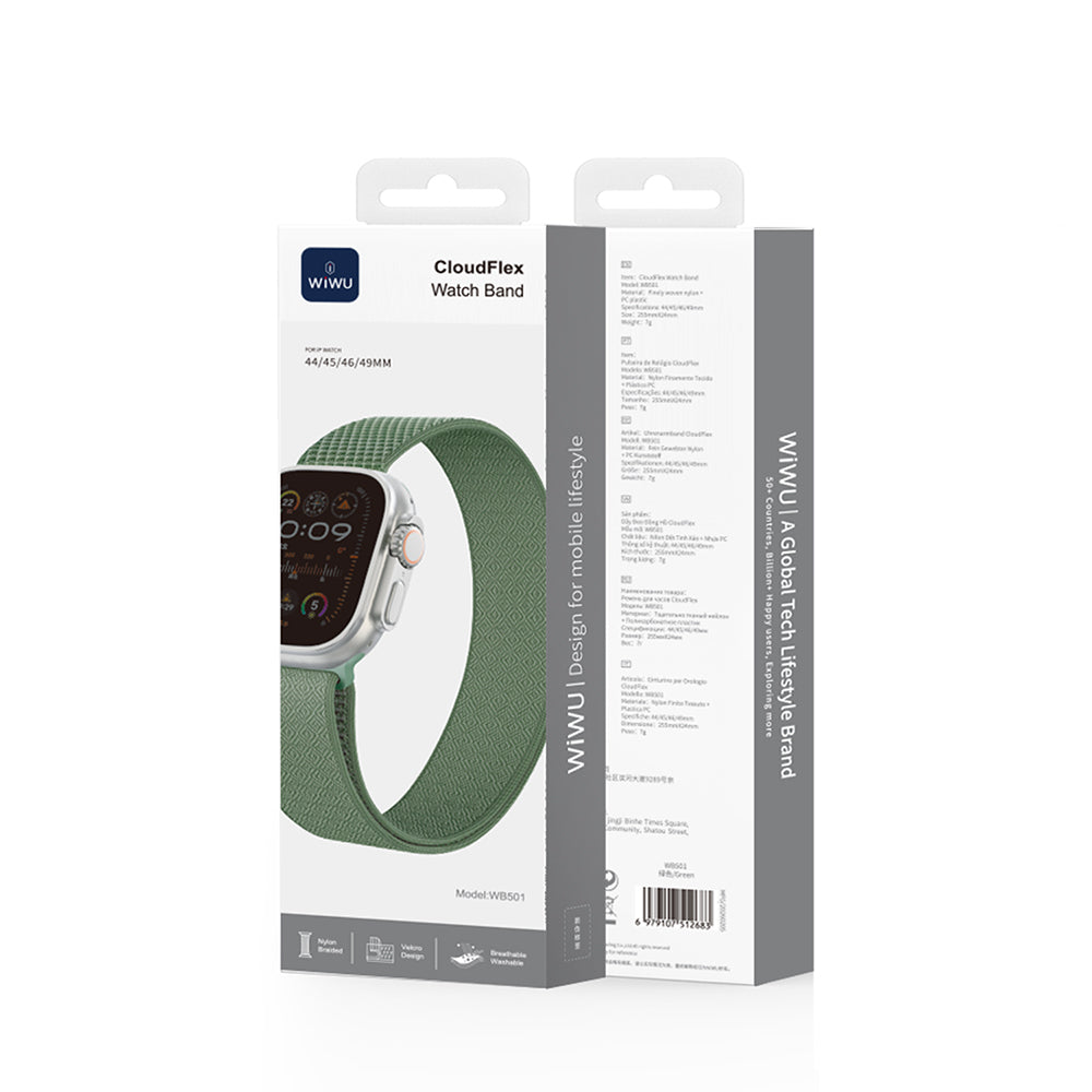 Watch Ultra 49mm Kordon Wiwu WB501 CloudFlex Serisi Hasır Örgü Strap Kayış