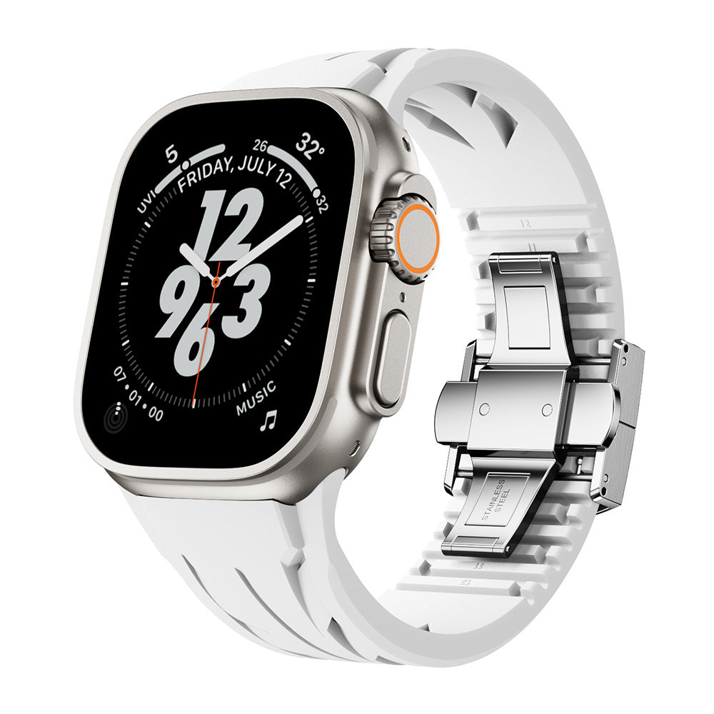 Watch Ultra 49mm KRD-127 Metal Tokalı Silikon Kordon