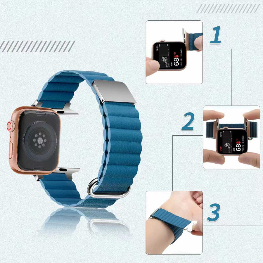 Watch Ultra 49mm KRD-78 PU Deri Kordon Strap Kayış
