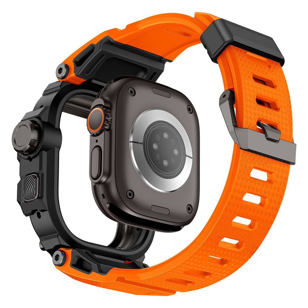 Watch Ultra 49mm Mohseven iWatch Punk Fortress Serisi Kasa Koruyuculu Silikon Kordon