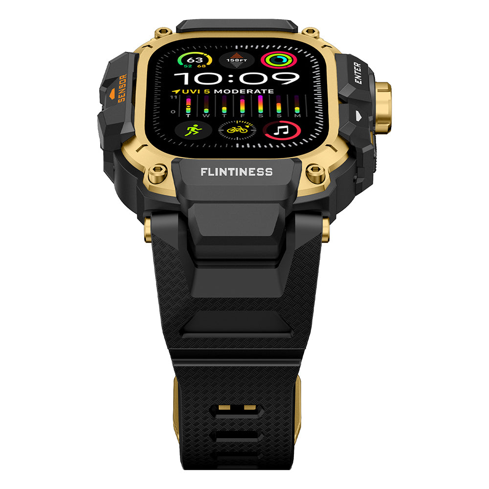 Watch Ultra 49mm Mohseven iWatch Punk Fortress Serisi Kasa Koruyuculu Silikon Kordon
