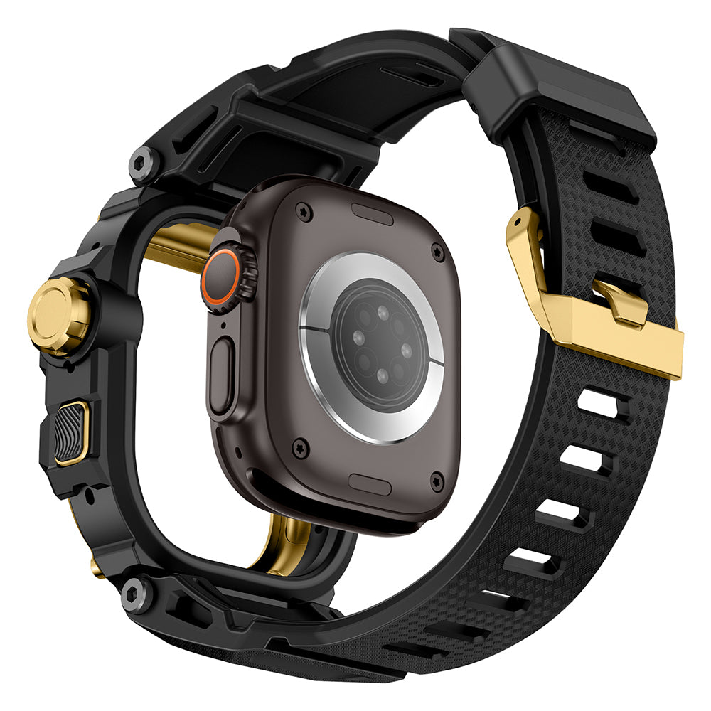 Watch Ultra 49mm Mohseven iWatch Punk Fortress Serisi Kasa Koruyuculu Silikon Kordon