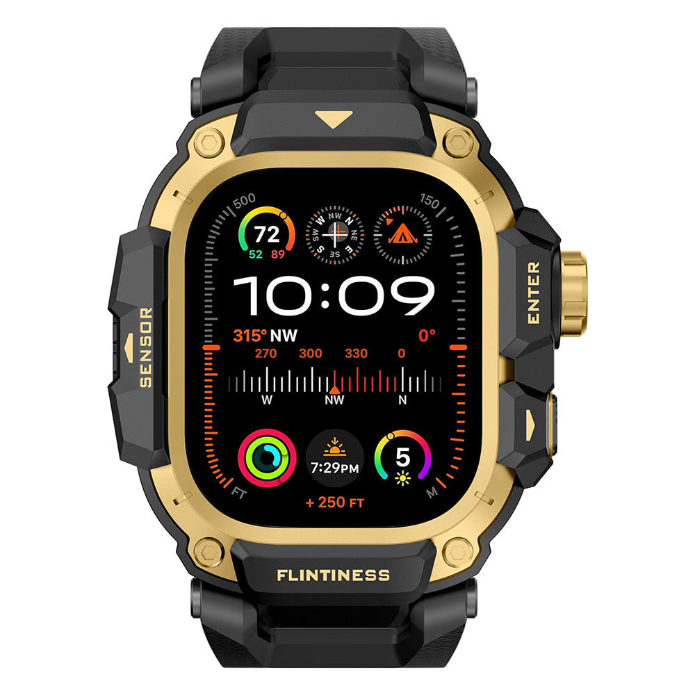 Watch Ultra 49mm Mohseven iWatch Punk Fortress Serisi Kasa Koruyuculu Silikon Kordon