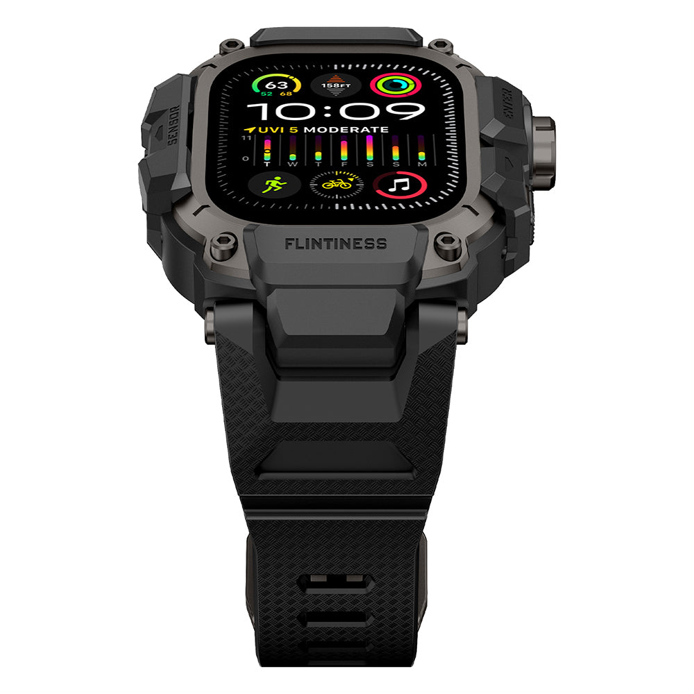 Watch Ultra 49mm Mohseven iWatch Punk Fortress Serisi Kasa Koruyuculu Silikon Kordon