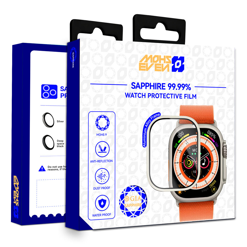 Watch Ultra 49mm Mohseven iWatch Serisi Safir Akıllı Saat Temperli Cam Ekran Koruyucu