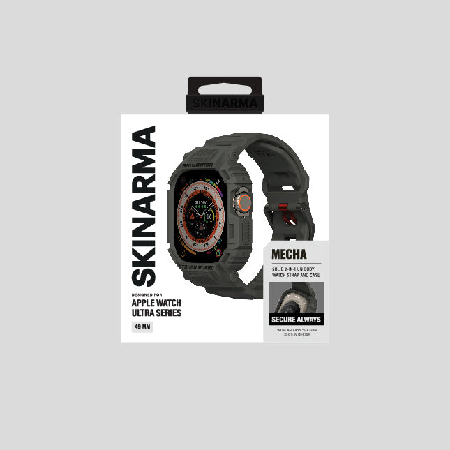 Watch Ultra 49mm Skinarma Mecha 2in1 TPU Kasa Koruyucu + Silikon Kordon