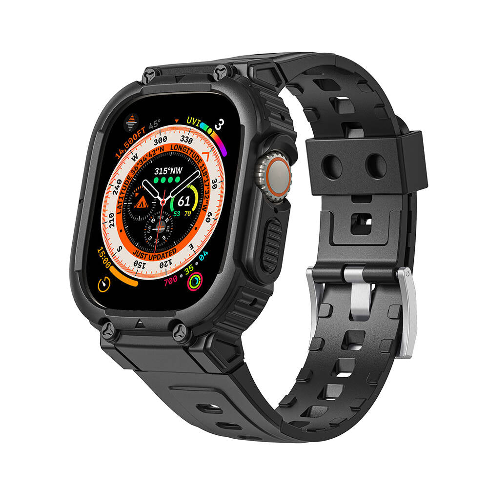 Watch Ultra 49mm Wiwu Wi-WB014 Armor Serisi 2in1 Sert PC Kasa Koruyuculu Silikon Kordon