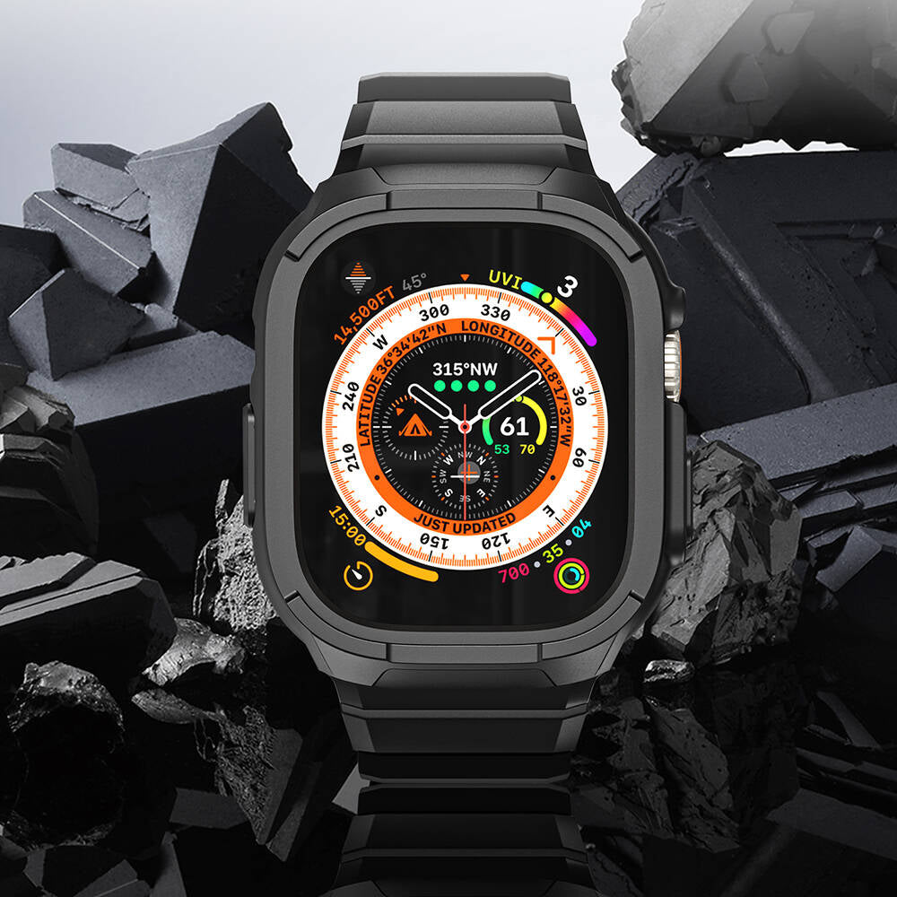 Watch Ultra 49mm Wiwu Wi-WB014 Armor Serisi 2in1 Sert PC Kasa Koruyuculu Silikon Kordon