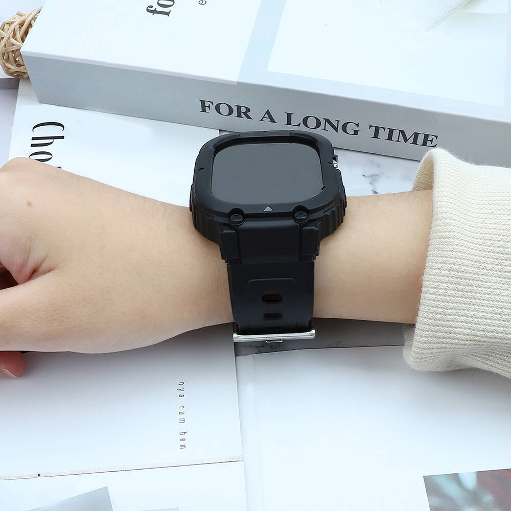 Watch Ultra 49mm Wiwu Wi-WB014 Armor Serisi 2in1 Sert PC Kasa Koruyuculu Silikon Kordon