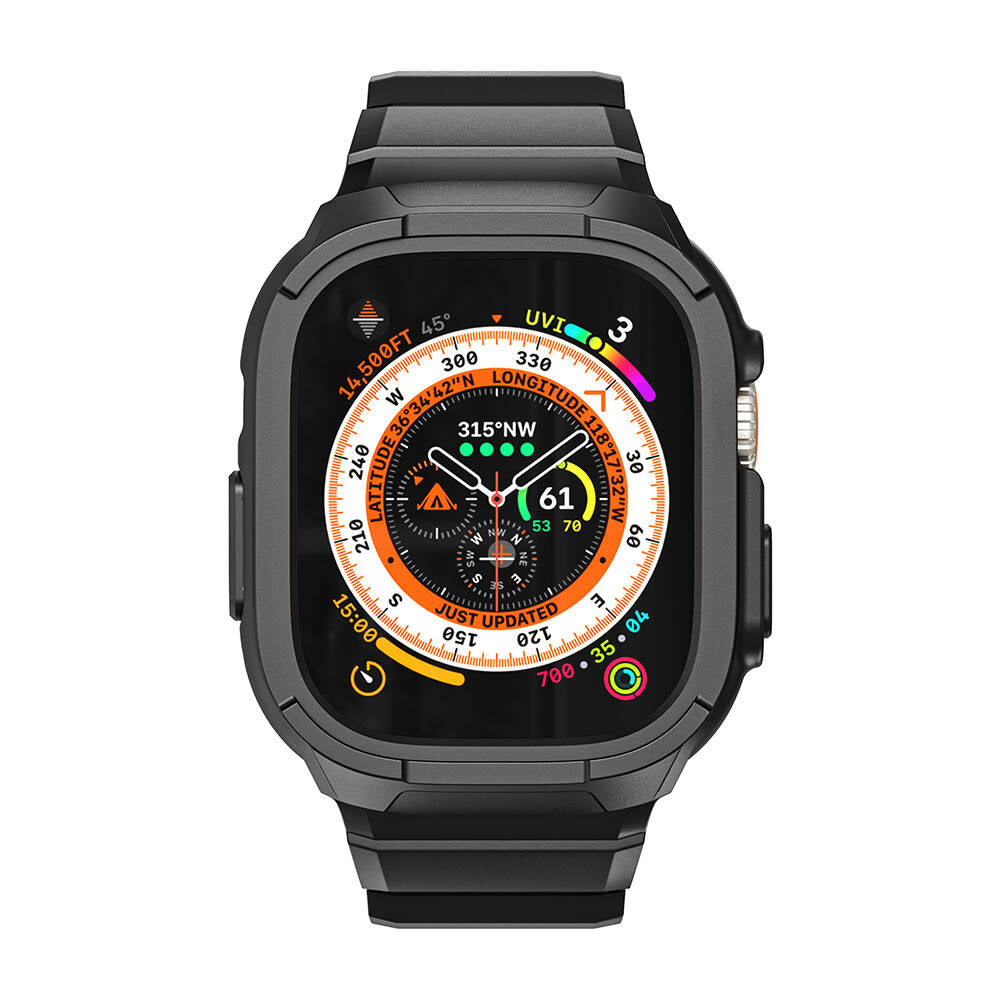 Watch Ultra 49mm Wiwu Wi-WB014 Armor Serisi 2in1 Sert PC Kasa Koruyuculu Silikon Kordon