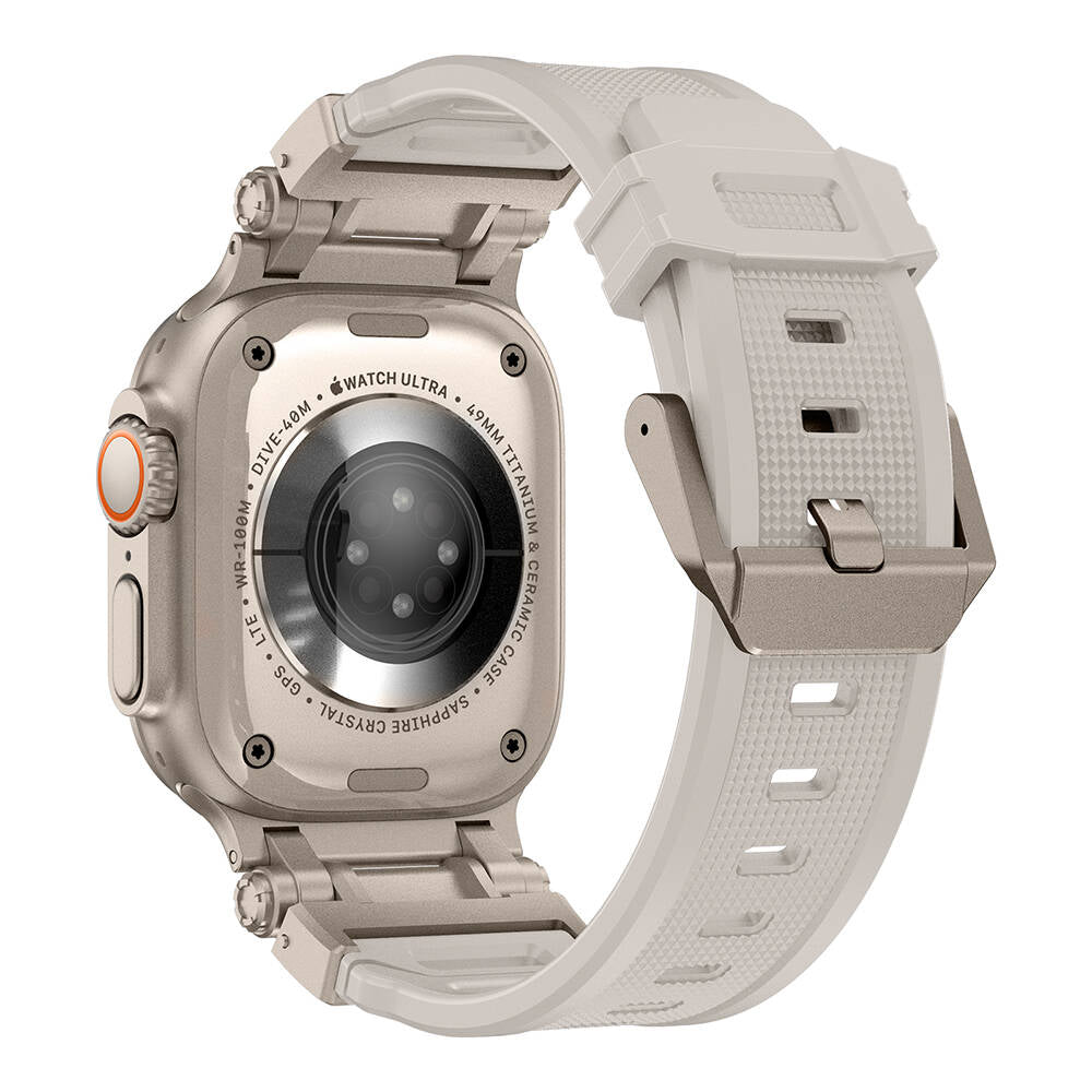 Watch Ultra 49mm Zore KRD-101 Titanyum Metal Başlıklı Silikon Kordon