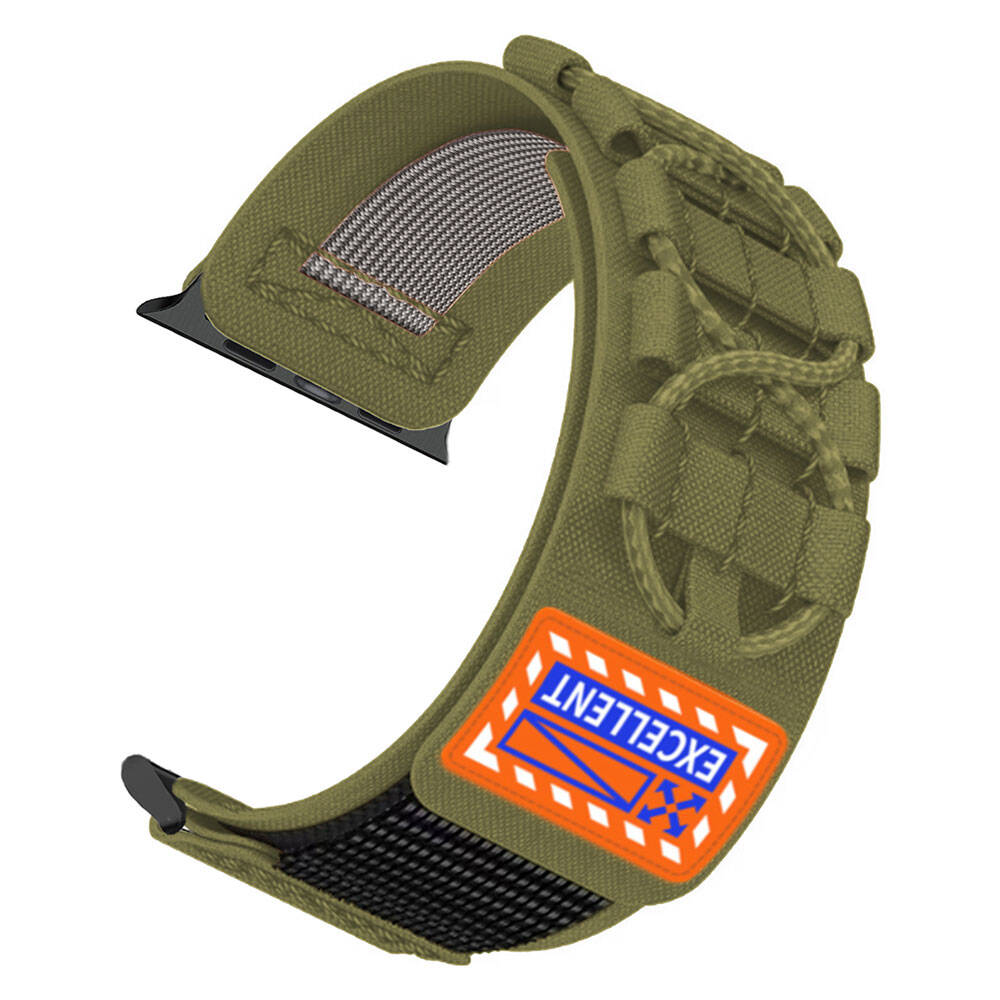 Watch Ultra 49mm Zore KRD-112 Orbital Örgülü Halat Tasarımlı Naylon Kumaş Hasır Kordon