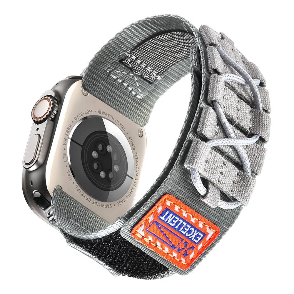 Watch Ultra 49mm Zore KRD-112 Orbital Örgülü Halat Tasarımlı Naylon Kumaş Hasır Kordon