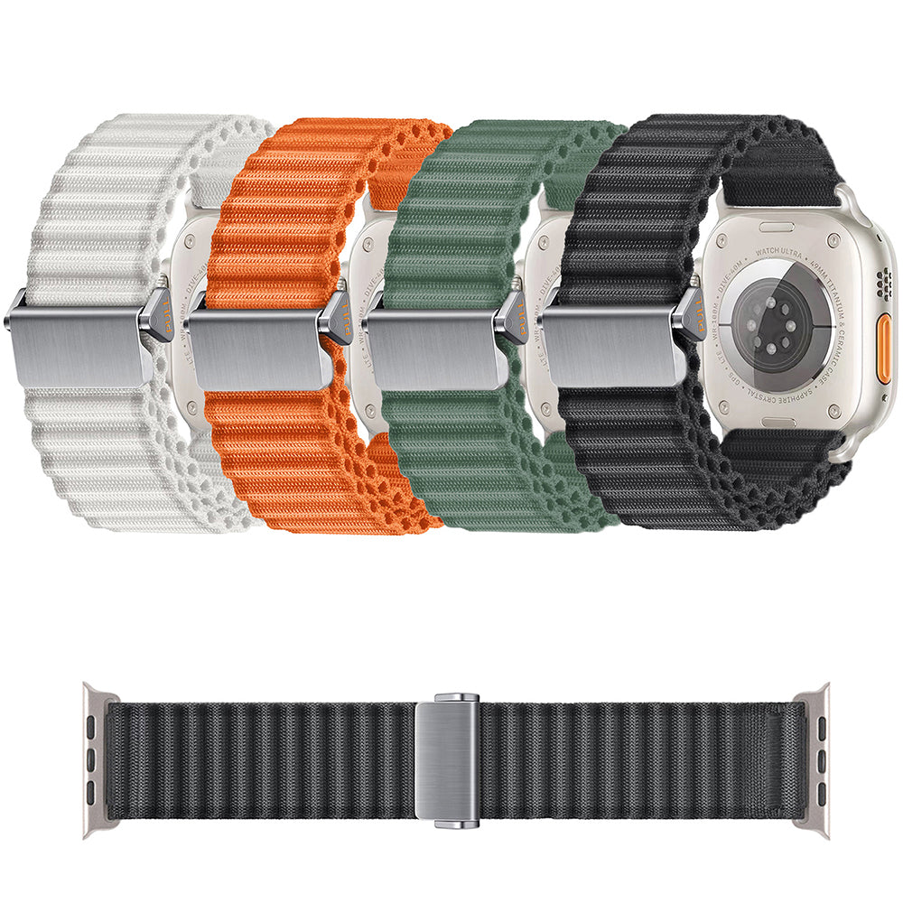 Watch Ultra 49mm Zore KRD-123 Naylon Kumaş Hasır Örgülü Kordon