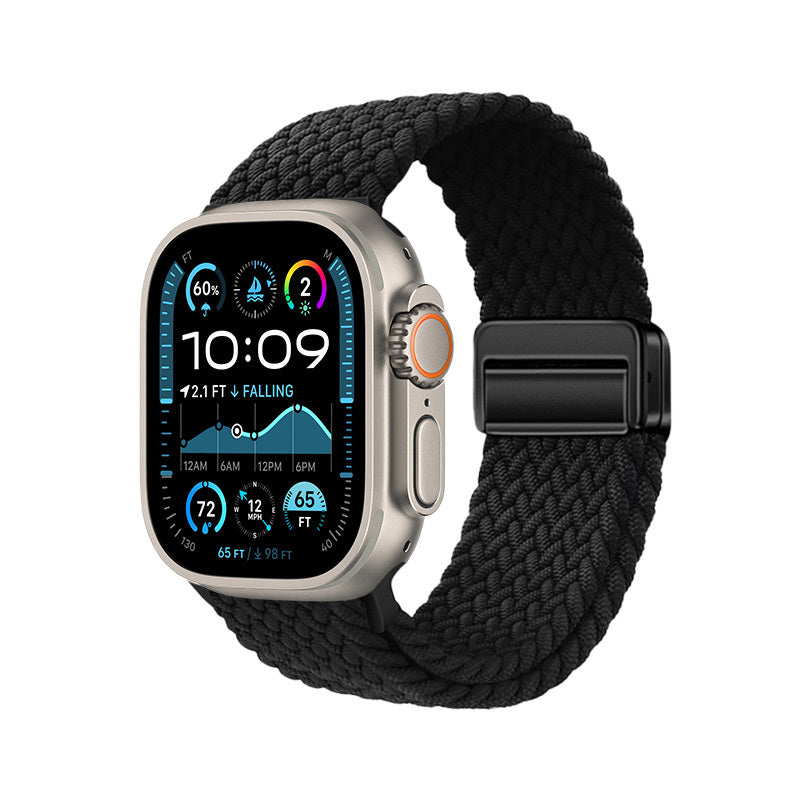 Watch Ultra 49mm Zore KRD-134 Örgü Tasarımlı Hasır Kordon Strap Kayış