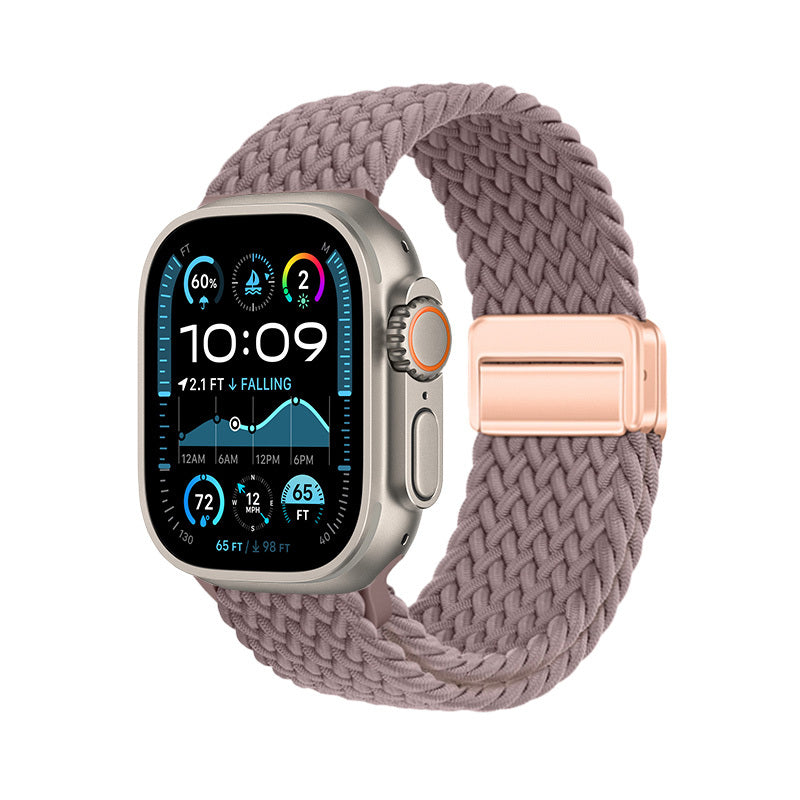 Watch Ultra 49mm Zore KRD-134 Örgü Tasarımlı Hasır Kordon Strap Kayış