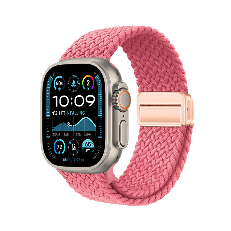 Watch Ultra 49mm Zore KRD-134 Örgü Tasarımlı Hasır Kordon Strap Kayış