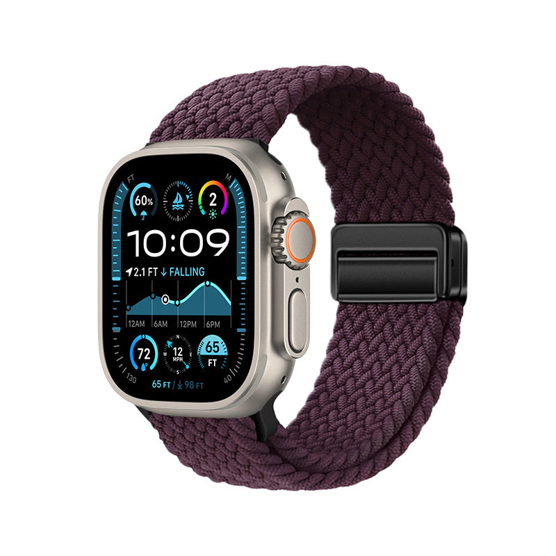 Watch Ultra 49mm Zore KRD-134 Örgü Tasarımlı Hasır Kordon Strap Kayış