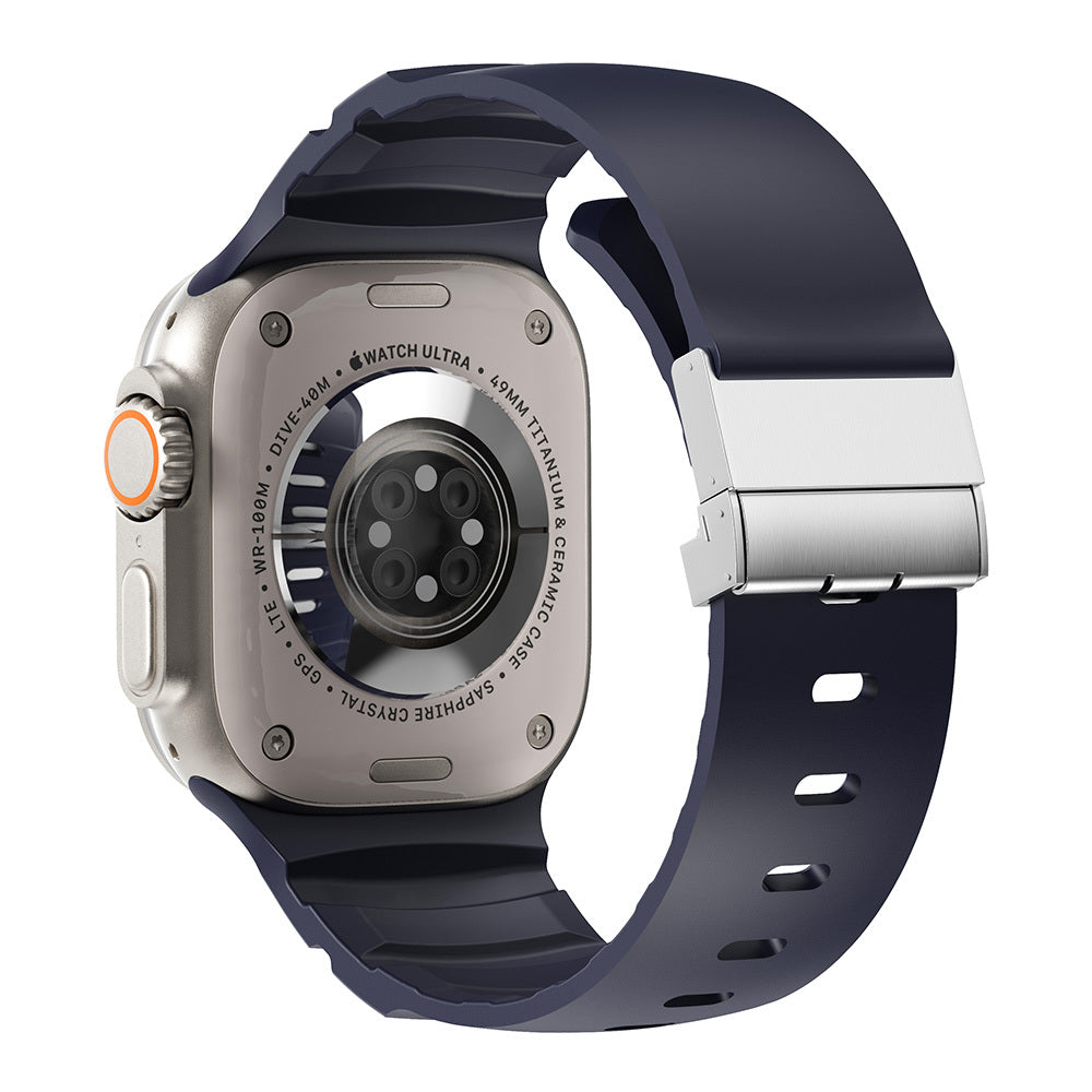 Watch Ultra 49mm Zore KRD-145 Metal Tokalı Silikon Kordon