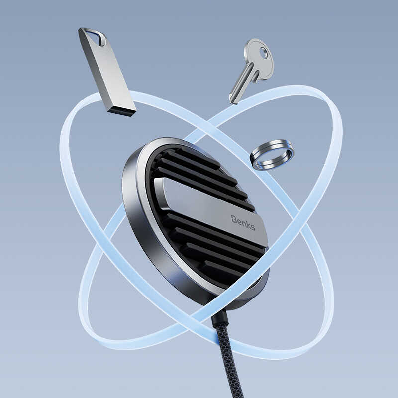 Benks MFM01 MFI Sertifikalı Standlı 15W Hızlı Şarj Özellikli M-safe PD Wireless Şarj Aleti