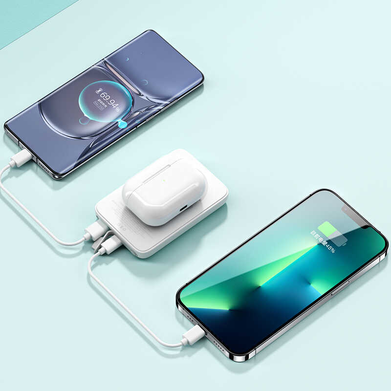 Benks MP06 15W M-safe Magnetik Slim Powerbank 10000 Mah iPhone 12-13-14 Serisi