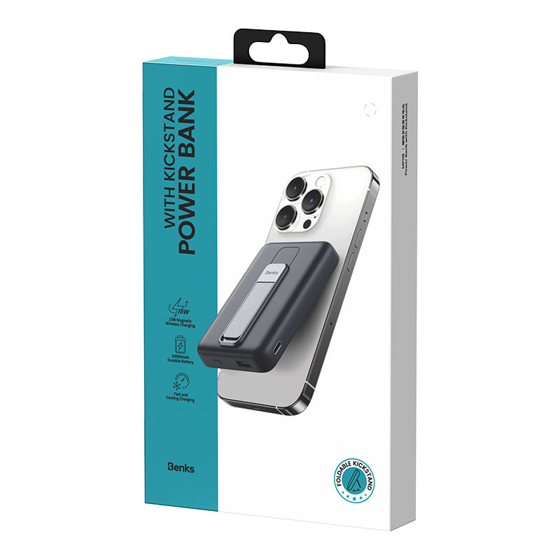 Benks MP08 M-safe Magnetik Standlı İnce Tasarımlı Powerbank 10000mAh