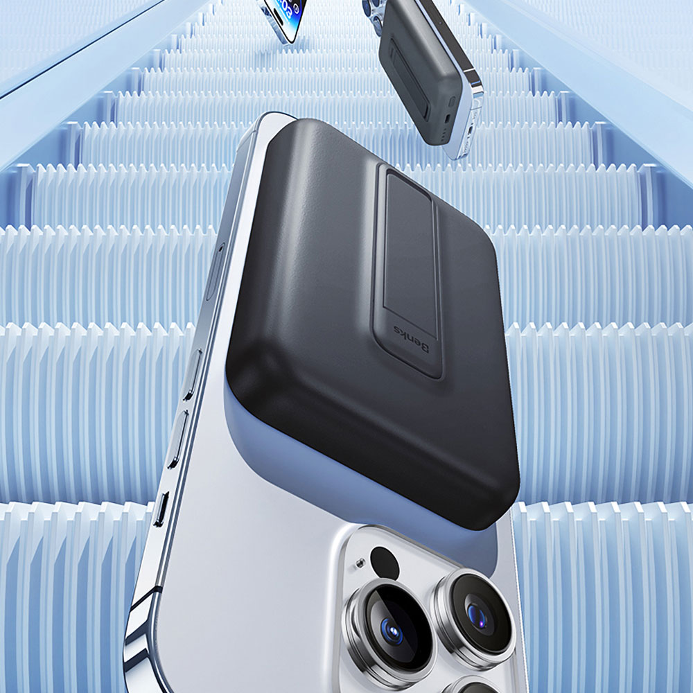 Benks MP09 M-safe Magnetik Standlı İnce Tasarımlı Powerbank 6000mAh