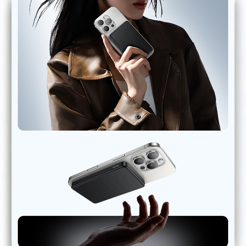 Benks MP17 ArmorGo M-safe Şarj Özellikli 600D Aramid Fiber Qi2 Teknolojili Powerbank 15W 10000mAh