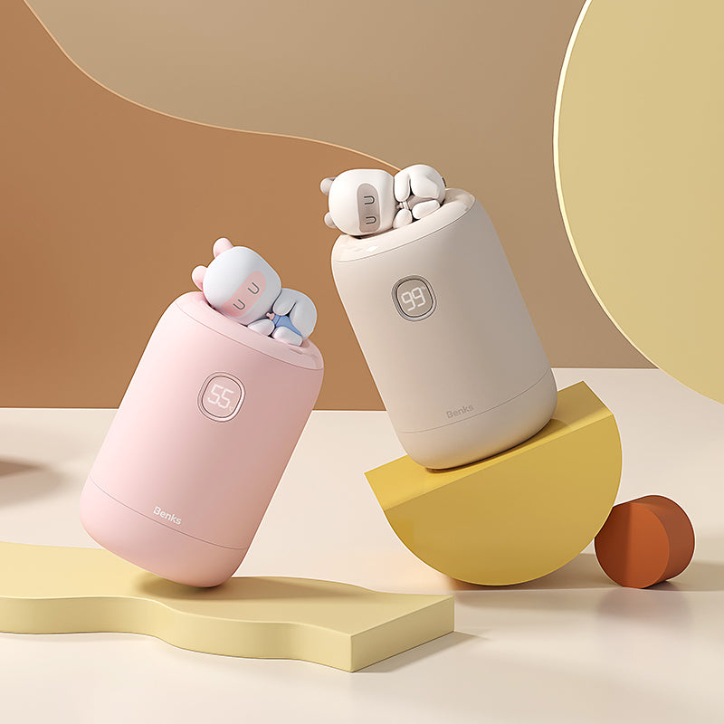 Benks NS03 Dijital Ekran El Isıtıcı Özellikli Aroma Kokulu Powerbank 15W 10000mAh