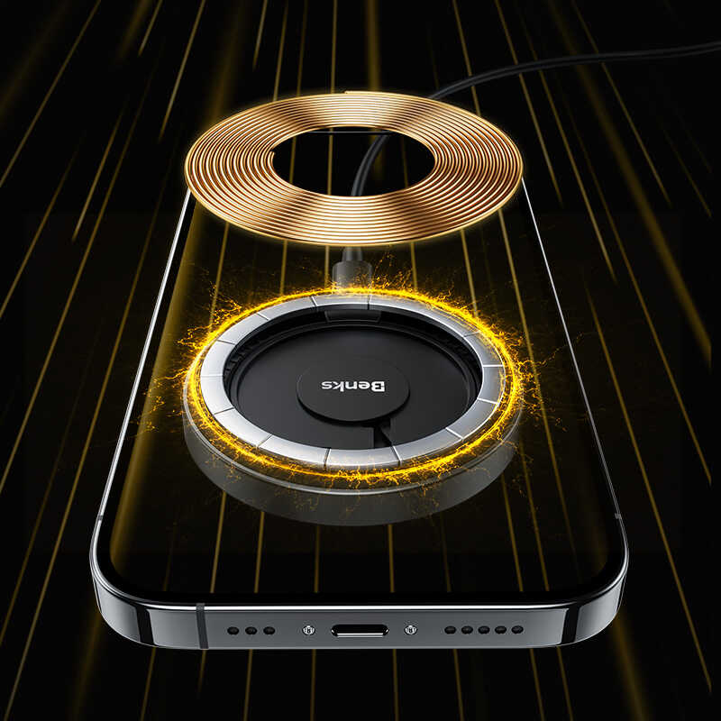 Benks W09 Şeffaf Görünümlü M-safe Wireless Şarj Aleti
