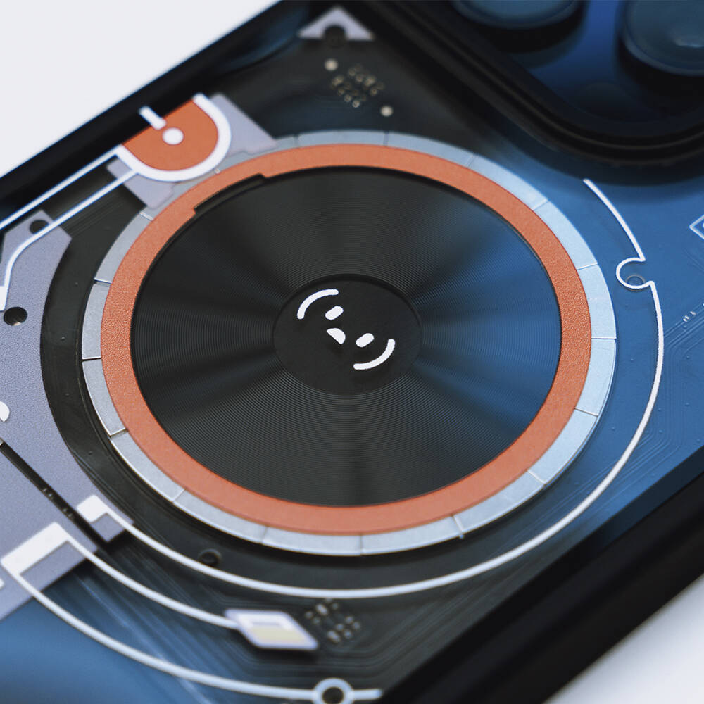 iPhone 15 Pro Kılıf Özelleştirilebilir 3 Fonksiyonlu Bluetooth Bağlantılı Bitmo Lab Bangcase Akıllı M-safe Kılıf