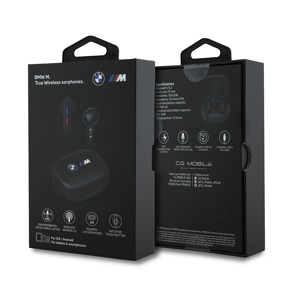 BMW Orijinal Lisanslı ENC Özellikli Kulakiçi TWS Bluetooth Kulaklık M Edition Baskı Logolu v5.3