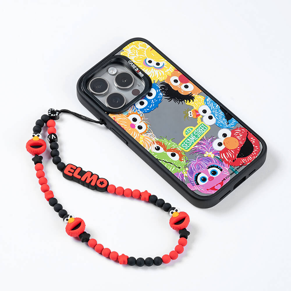 Casebang Cookie ve Elmo Sesame Street Telefon Bilek Askı İpi