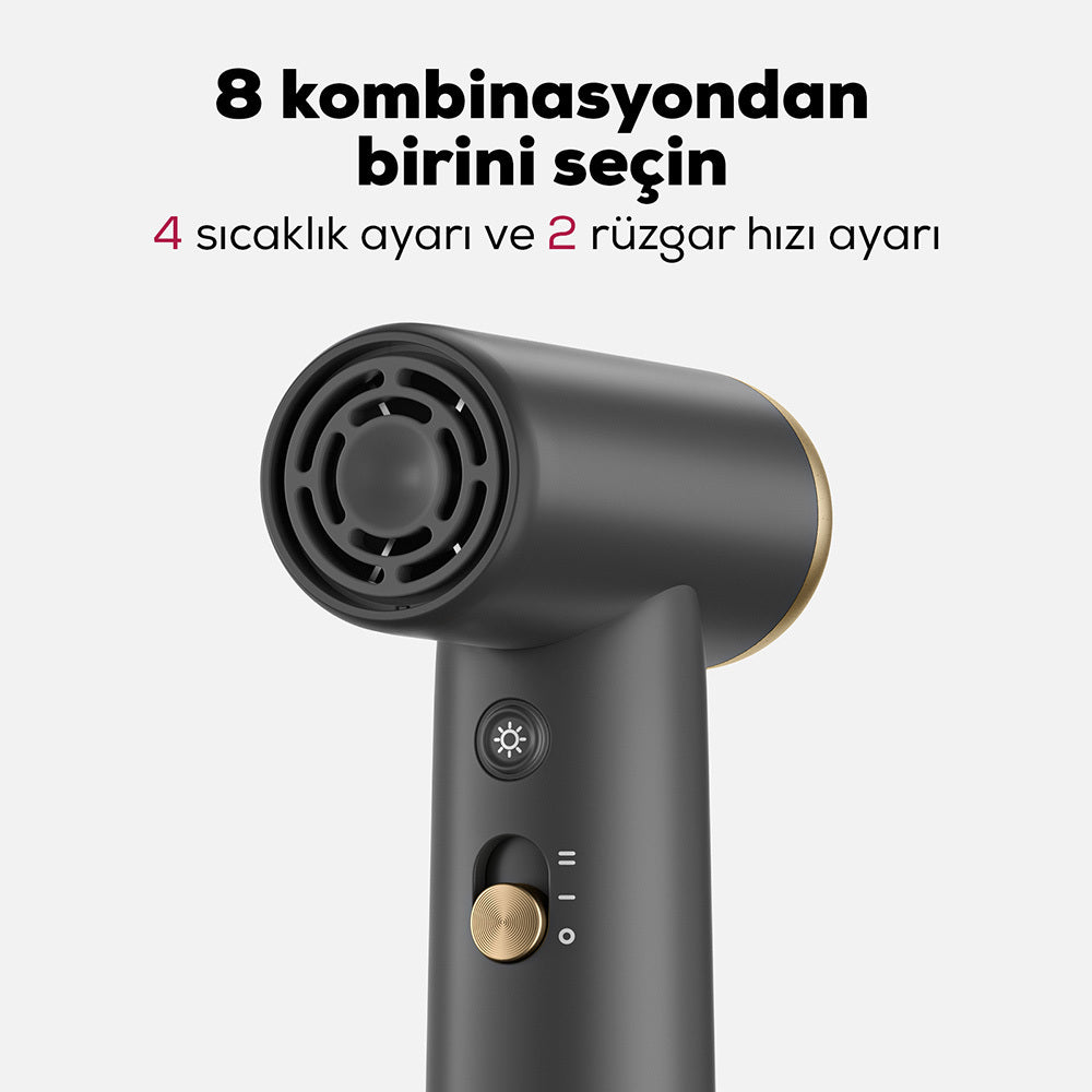 Coshare HP10E Mini Isı Dereceli LED Işıklı Saç Kurutma Fön Makinesi