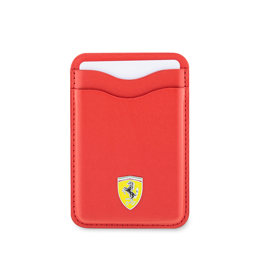 Ferrari Orijinal Lisanslı Magnetik Metal Logolu PU Deri Kartlık