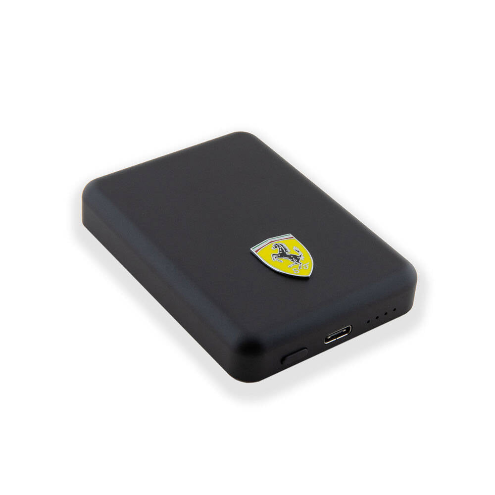 Ferrari Led Işıklı Göstergeli M-safe Magnetik Orijinal Lisanslı Powerbank 5000 Mah