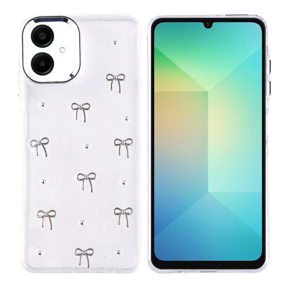 Galaxy A06 Kılıf Airbag Tasarımlı Simli Şeffaf Zore Kutup Kılıf