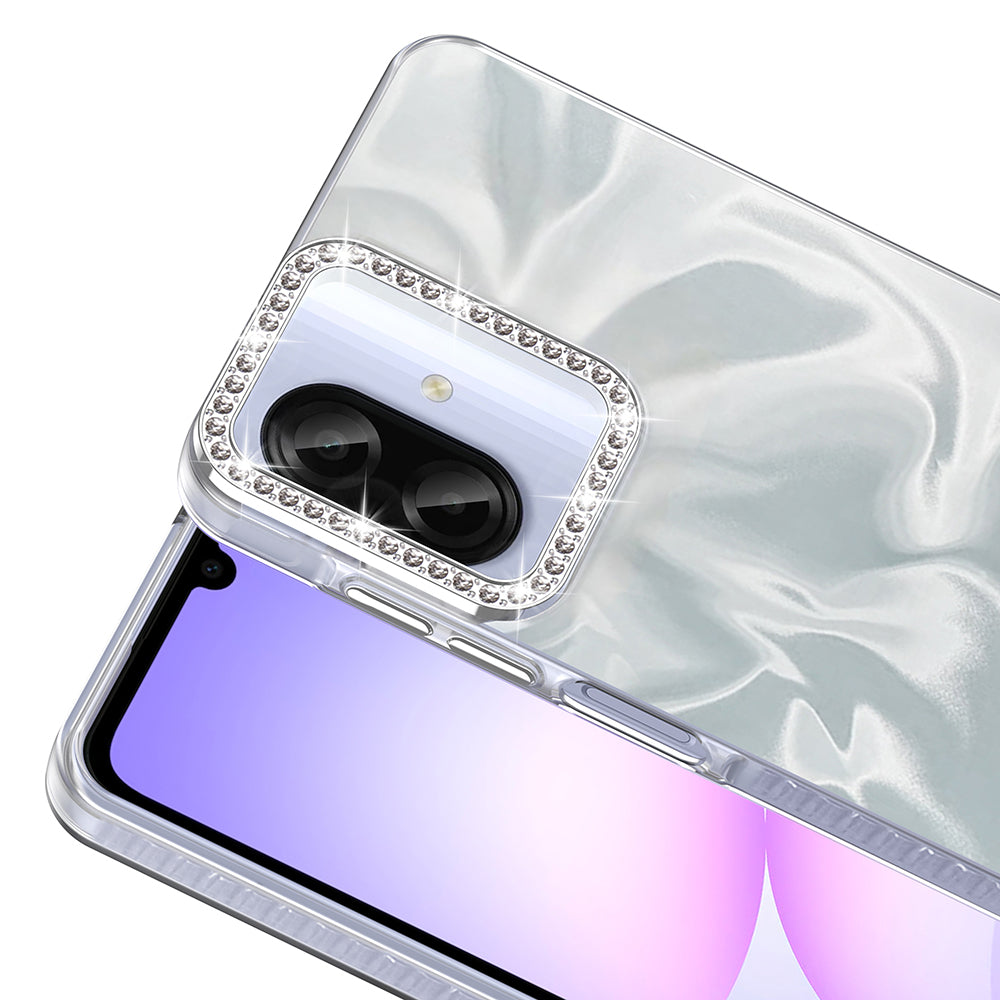 Galaxy A07 Kılıf Airbagli Parlak Taş Detay Tasarımlı Zore Esila Kılıf